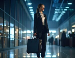 Woman holding breifcase