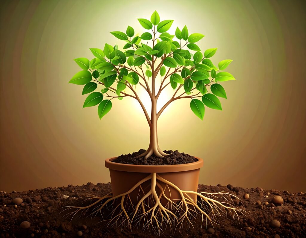 Plant growing 