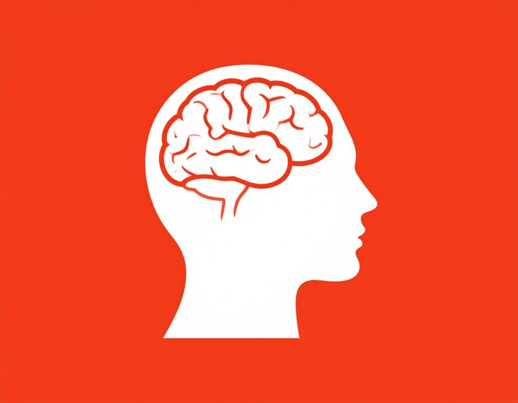 Picture of brain, inside of a mans head