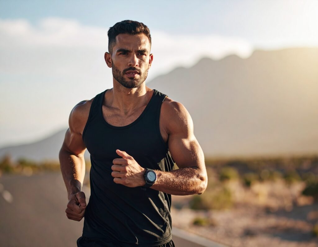 Man Running outside 