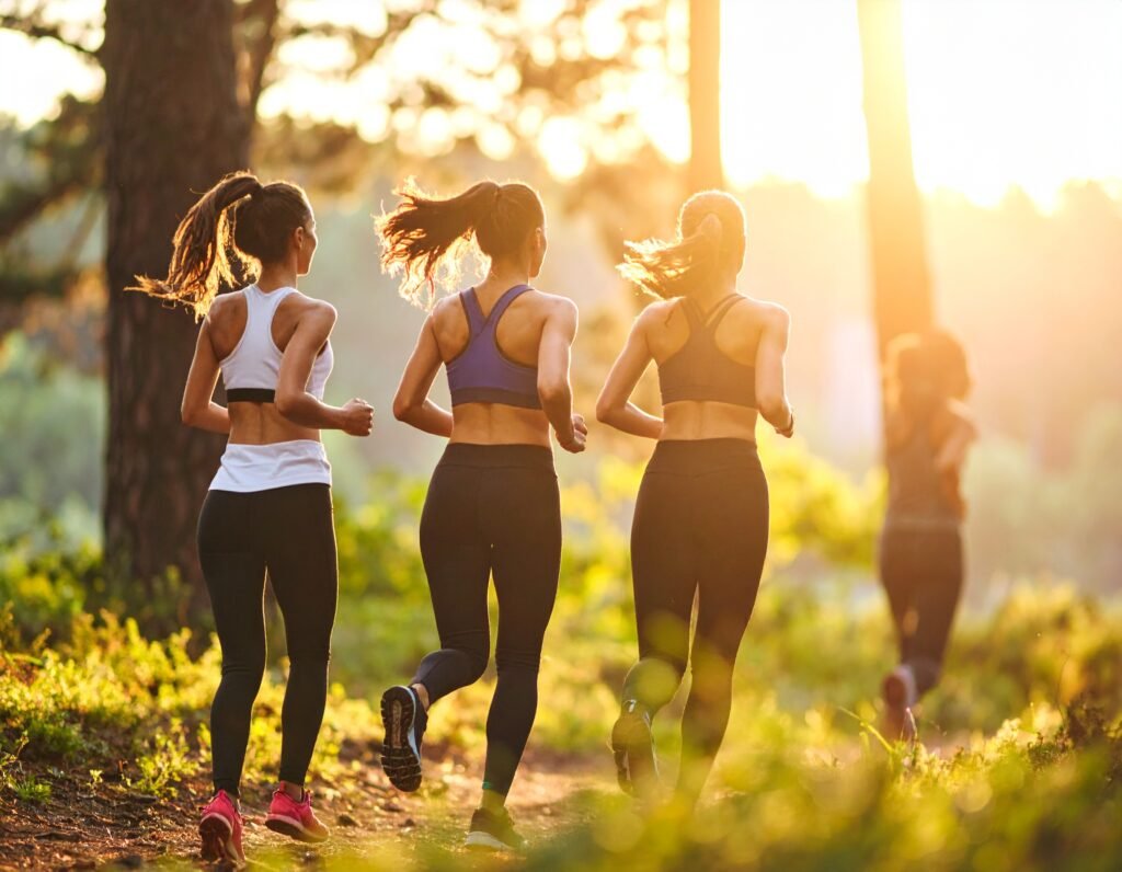 Group of women jogging 