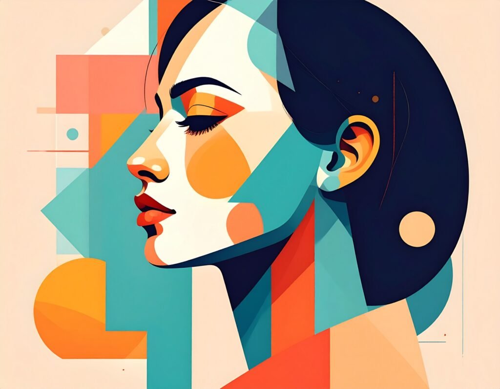 Women in art form background